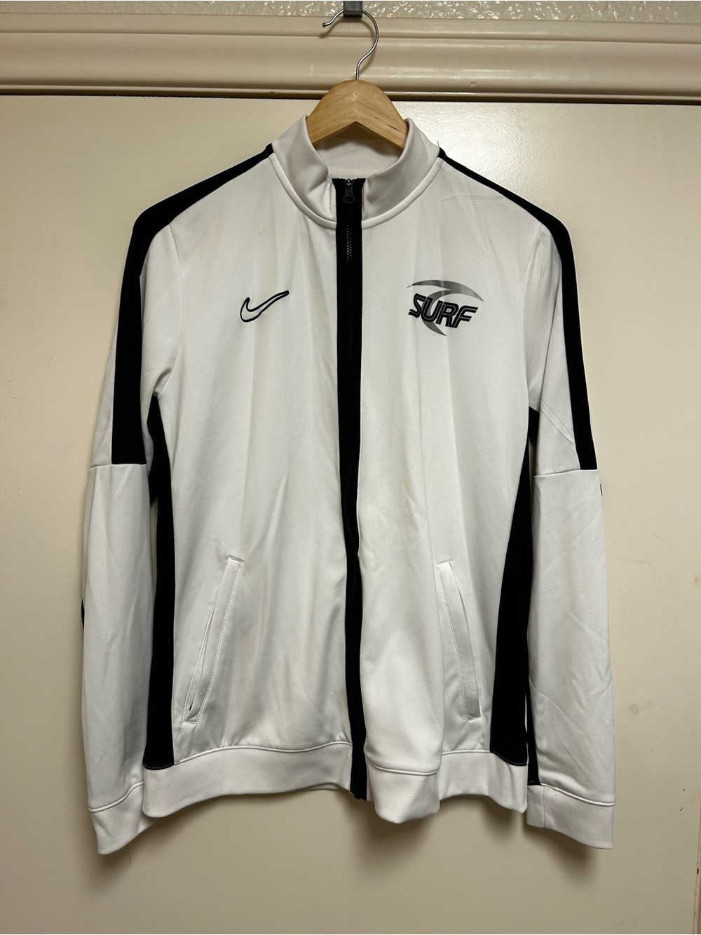 Nike White & Black Performance Track Jacket